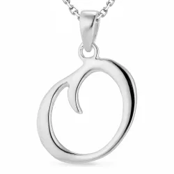 bogstav O halskæde i sølv med vedhæng i sølv - My Letter