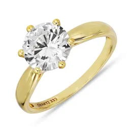 zirkon ring i 8 karat guld - Gold Collection