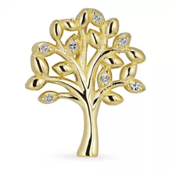 livets træ diamant vedhæng i 8 karat guld 0,0025 ct