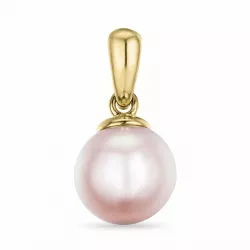 7 mm rosa perle vedhæng i 14 karat guld