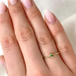 Smaragd ring i 9 karat guld 0,02 ct