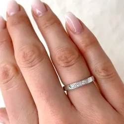 diamant alliancering i 9 karat hvidguld 0,09 ct