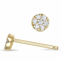 diamantøreringe i 9 karat guld med diamant 