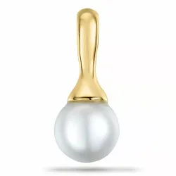 Rundt perle vedhæng i 9 karat guld