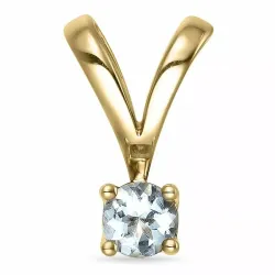 akvamarin vedhæng i 9 karat guld 0,25 ct