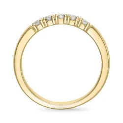 diamant alliancering i 14 karat guld 5 x 0,05 ct