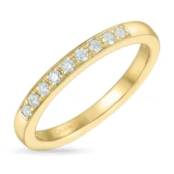 diamant alliancering i 14 karat guld 0,16 ct
