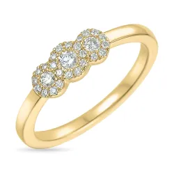 diamantring i 14 karat guld 0,25 ct