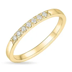 diamant alliancering i 14 karat guld 0,13 ct