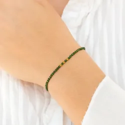 elegant armbånd med sten og 3 hematite - Loom Stones