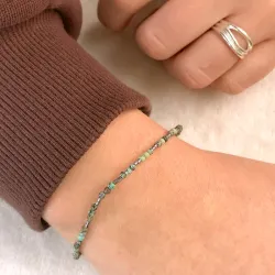 armbånd med sten og hematite - Loom Stones
