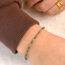 armbånd med sten og hematite - Loom Stones