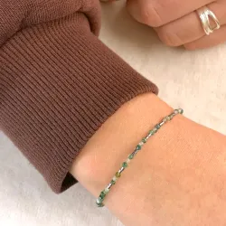 Elegant sten armbånd med agat og hematite.