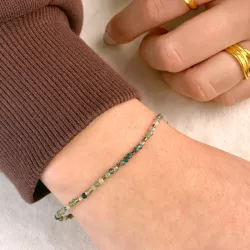 Sten armbånd med agat og hematite.