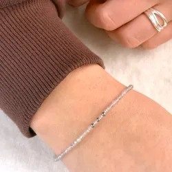 sten armbånd med labradorit og 3 hematite - Loom Stones