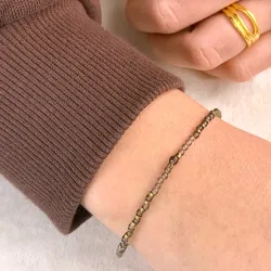 armbånd med kvarts og hematite - Loom Stones