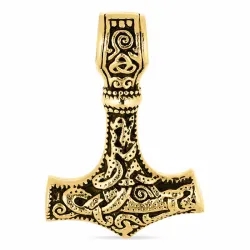 thors hammer vedhæng i forgyldt stål