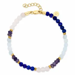 multifarvede armbånd med sten