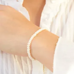 4,5 mm armbånd med ferskvandsperle