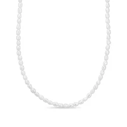 3 mm halskæde med ferskvandsperle