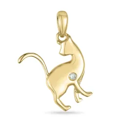 kat diamant vedhæng i 9 karat guld 0,01 ct