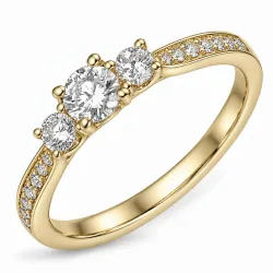 lab grown diamant ring i 9 karat guld 0,30 ct 0,31 ct