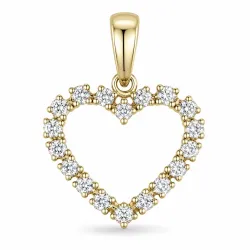 hjerte lab grown diamant vedhæng i 9 karat guld 0,40 ct