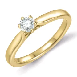 0,30 ct lab grown diamant solitairering i 9 karat guld 0,30 ct