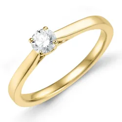 0,30 ct lab grown diamant solitairering i 9 karat guld 0,30 ct