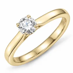 0,40 ct lab grown diamant solitairering i 9 karat guld 0,40 ct