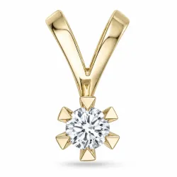 0,40 ct lab grown diamant vedhæng i 9 karat guld 0,40 ct
