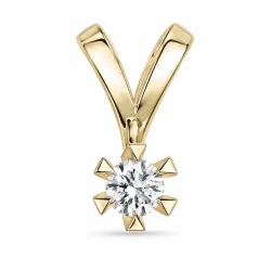 0,20 ct lab grown diamant vedhæng i 9 karat guld 0,20 ct
