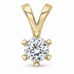 lab grown diamant vedhæng i 9 karat guld 1,0 ct