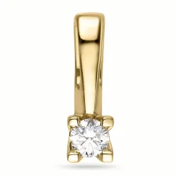 0,10 ct lab grown diamant solitairevedhæng i 9 karat guld 0,10 ct