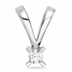 0,05 ct lab grown diamant solitairevedhæng i 9 karat hvidguld 0,05 ct