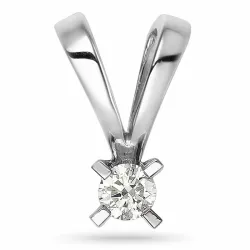 0,10 ct lab grown diamant solitairevedhæng i 9 karat hvidguld 0,10 ct