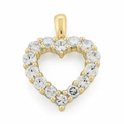 hjerte lab grown diamant vedhæng i 9 karat guld 2,05 ct