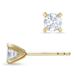 2 x 0,30 ct lab grown diamant øreringe i 9 karat guld med lab grown diamant 