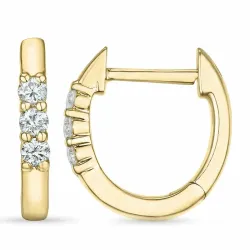 12 mm creoler i 9 karat guld med lab grown diamant 