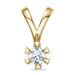0,30 ct lab grown diamant vedhæng i 9 karat guld 0,30 ct