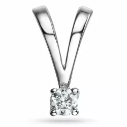 0,05 ct lab grown diamant solitairevedhæng i 9 karat hvidguld 0,05 ct