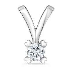 0,20 ct lab grown diamant solitairevedhæng i 9 karat hvidguld 0,20 ct