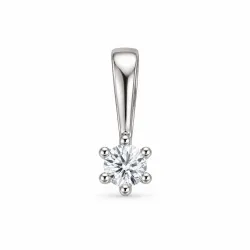 0,05 ct lab grown diamant solitairevedhæng i 9 karat hvidguld 0,05 ct