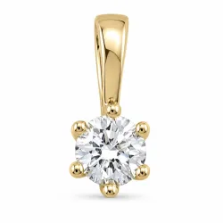 0,20 ct lab grown diamant solitairevedhæng i 9 karat guld 0,20 ct