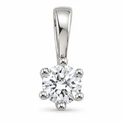 0,20 ct lab grown diamant solitairevedhæng i 9 karat hvidguld 0,20 ct