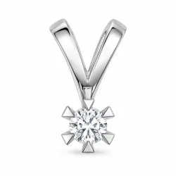 0,20 ct lab grown diamant solitairevedhæng i 9 karat hvidguld 0,20 ct
