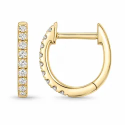 8 mm lab grown diamant creoler i 9 karat guld med lab grown diamant 