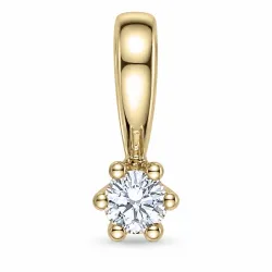 0,05 ct lab grown diamant solitairevedhæng i 9 karat guld 0,05 ct