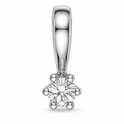 0,05 ct lab grown diamant solitairevedhæng i 9 karat hvidguld 0,05 ct