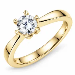 0,50 ct lab grown diamant ring i 14 karat guld 0,50 ct